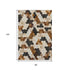 9' X 12' Black Brown And Ivory Geometric Washable Area Rug With UV Protection