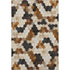 9' X 12' Black Brown And Ivory Geometric Washable Area Rug With UV Protection