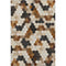 9' X 12' Black Brown And Ivory Geometric Washable Area Rug With UV Protection