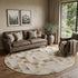 8' X 10' Taupe Ivory And Beige Patchwork Washable Area Rug With UV Protection