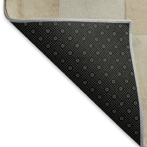 8' X 10' Taupe Ivory And Beige Patchwork Washable Area Rug With UV Protection