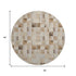 8' X 10' Taupe Ivory And Beige Patchwork Washable Area Rug With UV Protection