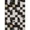 9' X 12' Black Ivory And Beige Patchwork Washable Area Rug With UV Protection