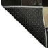 9' X 12' Black Ivory And Beige Patchwork Washable Area Rug With UV Protection