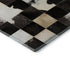 9' X 12' Black Ivory And Beige Patchwork Washable Area Rug With UV Protection