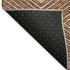9' X 12' Burnt Sienna And Ivory Geometric Washable Area Rug With UV Protection