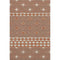 9' X 12' Burnt Sienna And Ivory Geometric Washable Area Rug With UV Protection