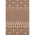 9' X 12' Burnt Sienna And Ivory Geometric Washable Area Rug With UV Protection