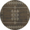 8' X 10' Brown Ivory And Gold Tribal Washable Area Rug With UV Protection