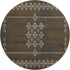8' X 10' Brown Ivory And Gold Tribal Washable Area Rug With UV Protection