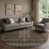 8' X 10' Brown Ivory And Gold Tribal Washable Area Rug With UV Protection