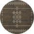 8' X 10' Brown Ivory And Gold Tribal Washable Area Rug With UV Protection