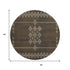 8' X 10' Brown Ivory And Gold Tribal Washable Area Rug With UV Protection