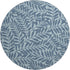 9' X 12' Blue And Ivory Botanical Leaves Washable Area Rug With UV Protection