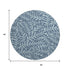 9' X 12' Blue And Ivory Botanical Leaves Washable Area Rug With UV Protection