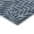 9' X 12' Blue And Ivory Botanical Leaves Washable Area Rug With UV Protection