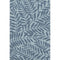 9' X 12' Blue And Ivory Botanical Leaves Washable Area Rug With UV Protection