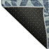 9' X 12' Blue And Ivory Botanical Leaves Washable Area Rug With UV Protection