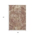 9' X 12' Burnt Sienna And Ivory Medallion Washable Area Rug With UV Protection