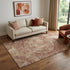 9' X 12' Burnt Sienna And Ivory Medallion Washable Area Rug With UV Protection