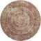 9' X 12' Burnt Sienna And Ivory Medallion Washable Area Rug With UV Protection