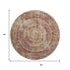 9' X 12' Burnt Sienna And Ivory Medallion Washable Area Rug With UV Protection