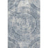 9' X 12' Blue And Ivory Medallion Washable Area Rug With UV Protection