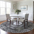 9' X 12' Gray And Ivory Medallion Washable Area Rug With UV Protection