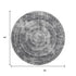 9' X 12' Gray And Ivory Medallion Washable Area Rug With UV Protection