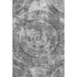 9' X 12' Gray And Ivory Medallion Washable Area Rug With UV Protection