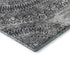 9' X 12' Gray And Ivory Medallion Washable Area Rug With UV Protection