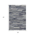 9' X 12' Gray Charcoal And Ivory Abstract Washable Area Rug With UV Protection