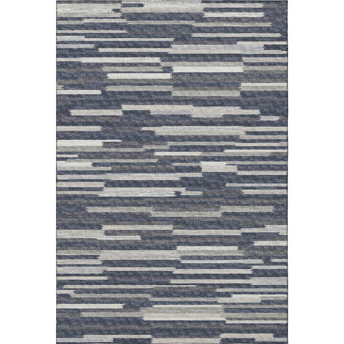 9' X 12' Gray Charcoal And Ivory Abstract Washable Area Rug With UV Protection