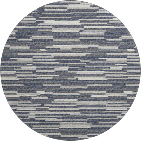 9' X 12' Gray Charcoal And Ivory Abstract Washable Area Rug With UV Protection