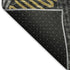 9' X 12' Gray Gold And Black Botanical Leaves Washable Area Rug With UV Protection