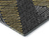 9' X 12' Gray Gold And Black Botanical Leaves Washable Area Rug With UV Protection