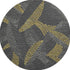 9' X 12' Gray Gold And Black Botanical Leaves Washable Area Rug With UV Protection