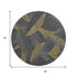 9' X 12' Gray Gold And Black Botanical Leaves Washable Area Rug With UV Protection