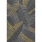9' X 12' Gray Gold And Black Botanical Leaves Washable Area Rug With UV Protection