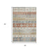 9' X 12' Desert Sand Rust And Ivory Tribal Washable Area Rug With UV Protection