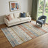 9' X 12' Desert Sand Rust And Ivory Tribal Washable Area Rug With UV Protection