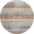 9' X 12' Desert Sand Rust And Ivory Tribal Washable Area Rug With UV Protection
