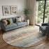 9' X 12' Desert Sand Rust And Ivory Tribal Washable Area Rug With UV Protection