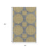 9' X 12' Gold And Gray Geometric Washable Area Rug With UV Protection