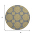 9' X 12' Gold And Gray Geometric Washable Area Rug With UV Protection