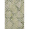 5' X 8' Green And Beige Tribal Washable Area Rug With UV Protection
