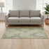 5' X 8' Green And Beige Tribal Washable Area Rug With UV Protection