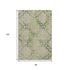 8' X 10' Green And Beige Tribal Washable Area Rug With UV Protection