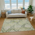 8' X 10' Green And Beige Tribal Washable Area Rug With UV Protection