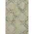 8' X 10' Green And Beige Tribal Washable Area Rug With UV Protection